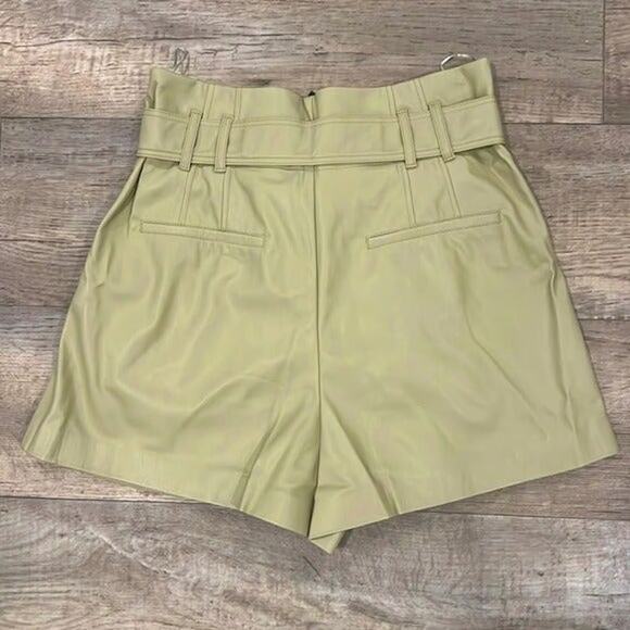 ZARA Belted Faux Leather Shorts NWT - Picture 12 of 12